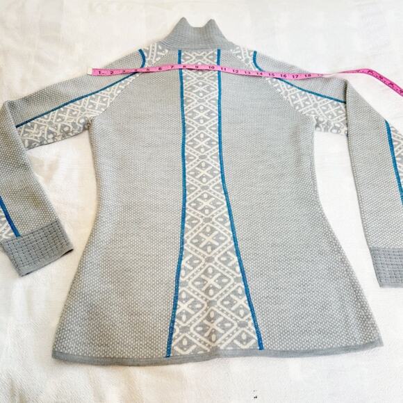 Smartwool Women's Dacano Full-Zip Sweater Ski Merino Wool Blend Jacket Gray S - Picture 11 of 11